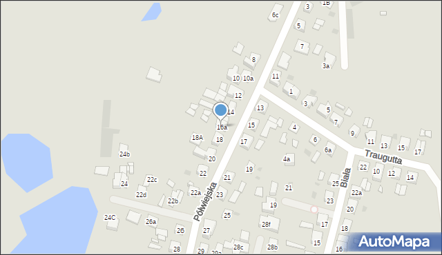 Gniezno, Półwiejska, 16a, mapa Gniezna