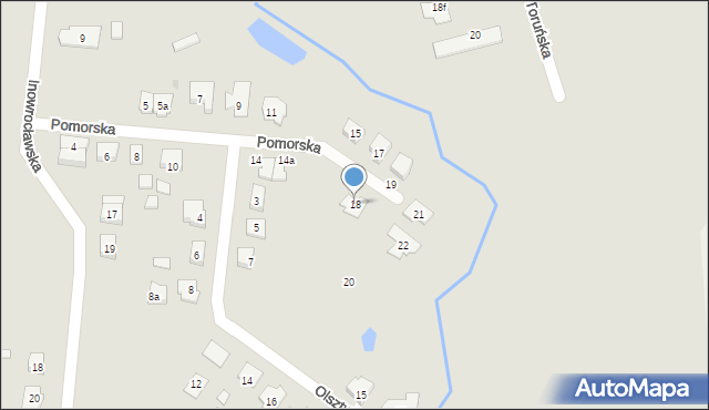 Gniezno, Pomorska, 18, mapa Gniezna