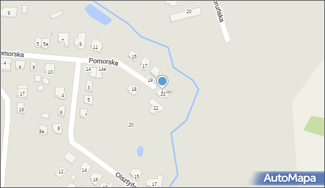 Gniezno, Pomorska, 21, mapa Gniezna