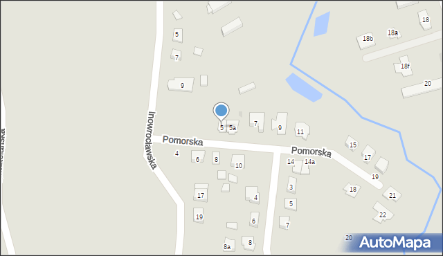 Gniezno, Pomorska, 5, mapa Gniezna