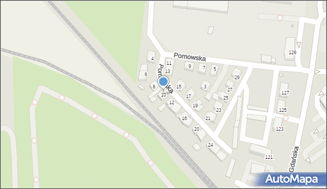 Gniezno, Pomowska, 10, mapa Gniezna