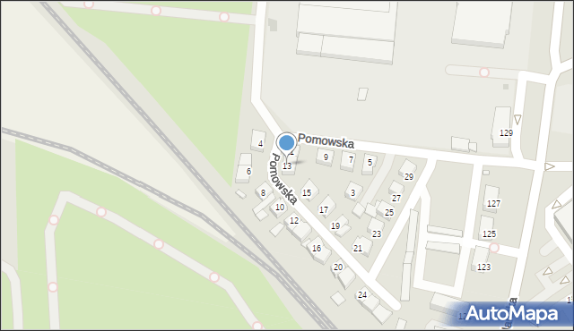 Gniezno, Pomowska, 13, mapa Gniezna