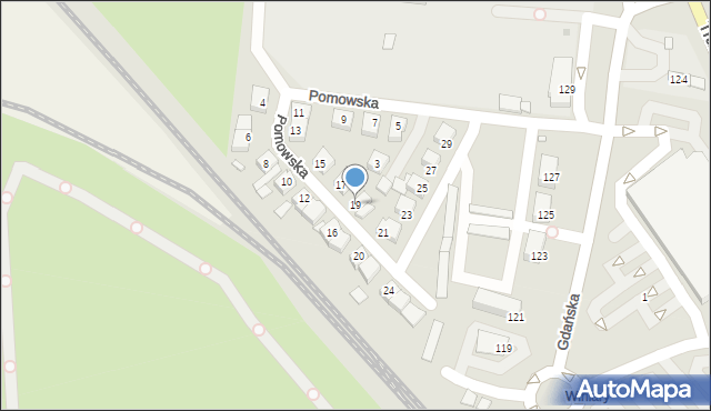 Gniezno, Pomowska, 19, mapa Gniezna