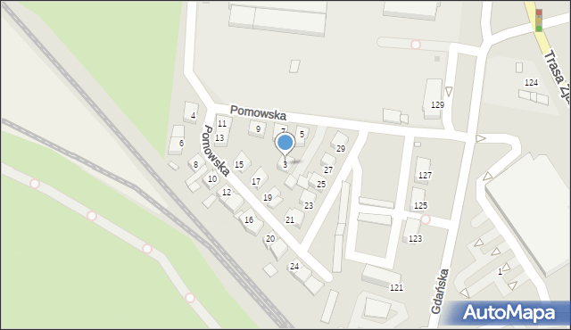 Gniezno, Pomowska, 3, mapa Gniezna
