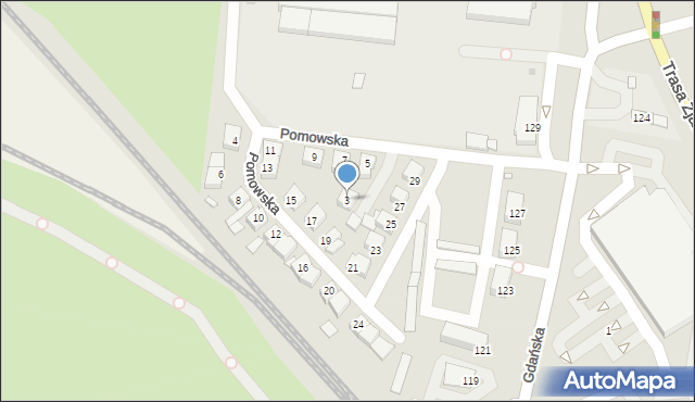 Gniezno, Pomowska, 3, mapa Gniezna