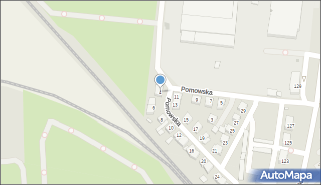 Gniezno, Pomowska, 4, mapa Gniezna