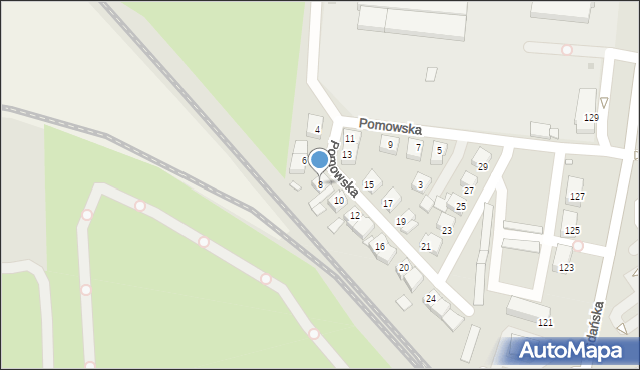 Gniezno, Pomowska, 8, mapa Gniezna
