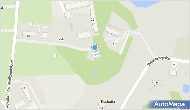 Gniezno, Powstańców Wielkopolskich, 22, mapa Gniezna