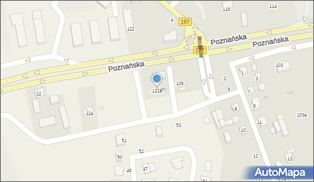 Gniezno, Poznańska, 111a, mapa Gniezna
