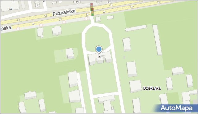 Gniezno, Poznańska, 15, mapa Gniezna