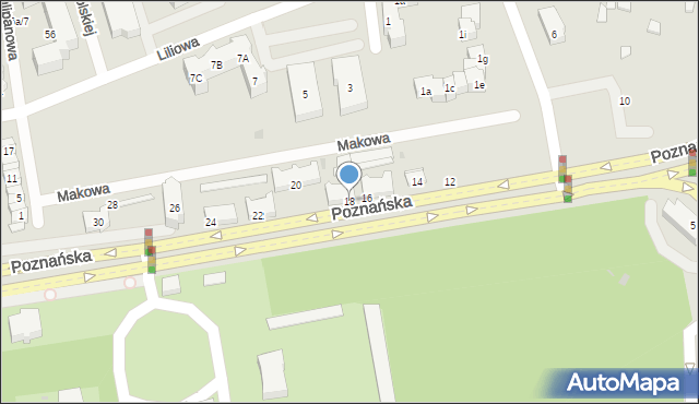 Gniezno, Poznańska, 18, mapa Gniezna