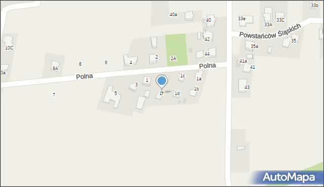 Goczałkowice-Zdrój, Polna, 1f, mapa Goczałkowice-Zdrój