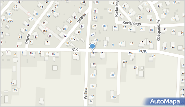 Goczałkowice-Zdrój, Polskiego Czerwonego Krzyża, 18, mapa Goczałkowice-Zdrój