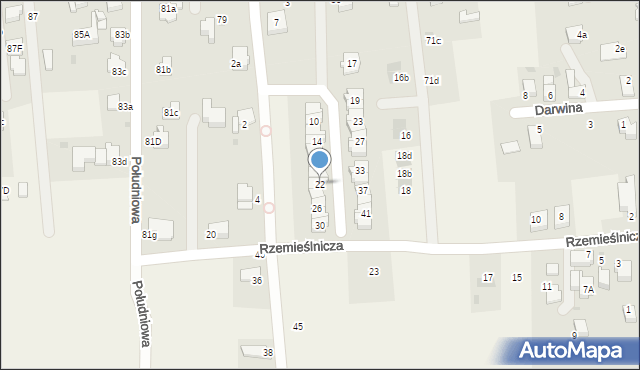 Goczałkowice-Zdrój, Południowa, 22, mapa Goczałkowice-Zdrój