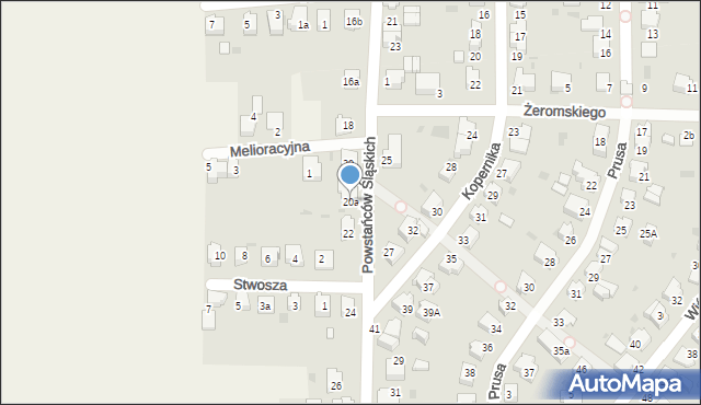 Goczałkowice-Zdrój, Powstańców Śląskich, 20a, mapa Goczałkowice-Zdrój