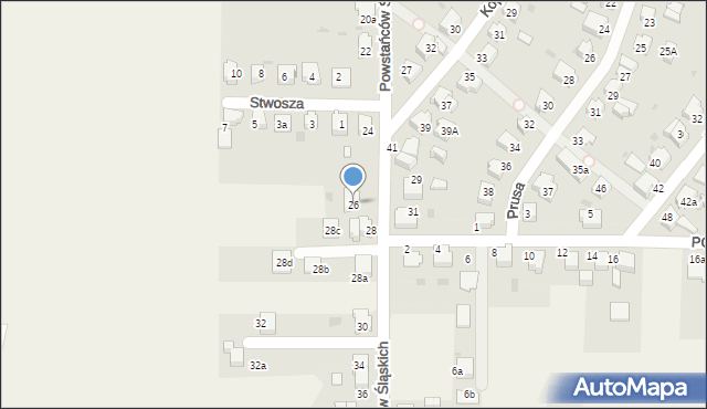 Goczałkowice-Zdrój, Powstańców Śląskich, 26, mapa Goczałkowice-Zdrój