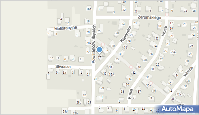 Goczałkowice-Zdrój, Powstańców Śląskich, 27, mapa Goczałkowice-Zdrój