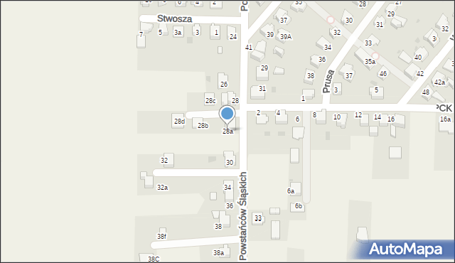 Goczałkowice-Zdrój, Powstańców Śląskich, 28a, mapa Goczałkowice-Zdrój