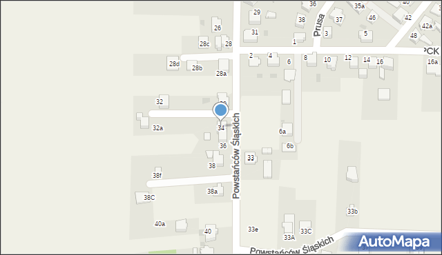 Goczałkowice-Zdrój, Powstańców Śląskich, 34, mapa Goczałkowice-Zdrój