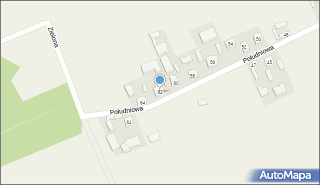 Godzianów, Południowa, 62, mapa Godzianów