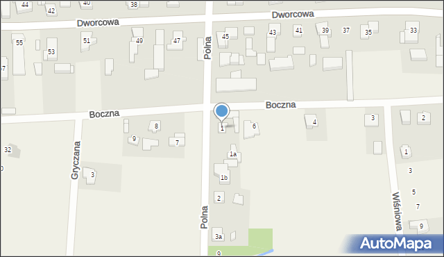 Golęczewo, Polna, 1, mapa Golęczewo