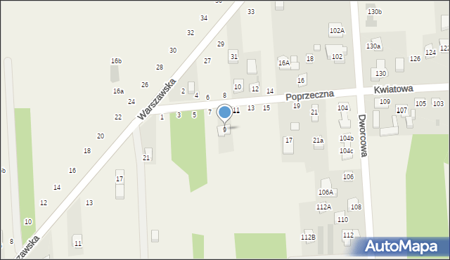 Góra, Poprzeczna, 9, mapa Góra