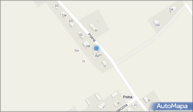 Góra, Polna, 33a, mapa Góra