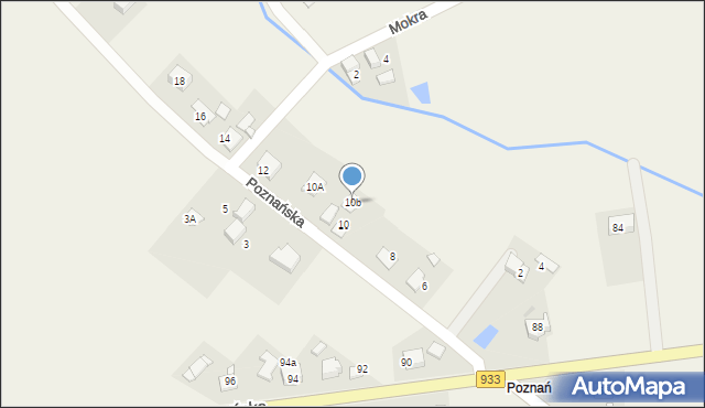 Góra, Poznańska, 10b, mapa Góra