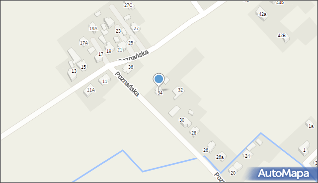 Góra, Poznańska, 34a, mapa Góra