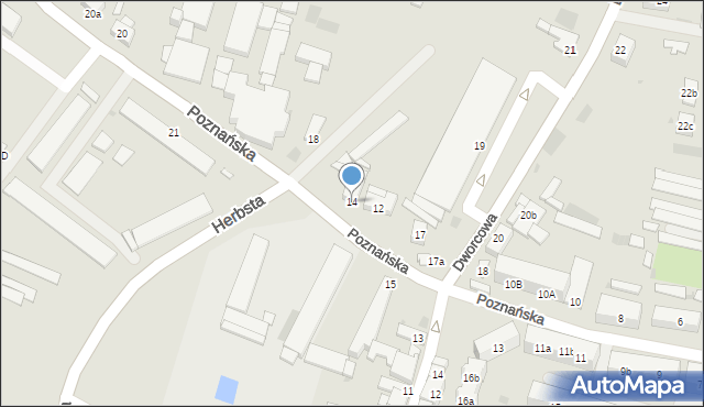 Góra, Poznańska, 14, mapa Góra