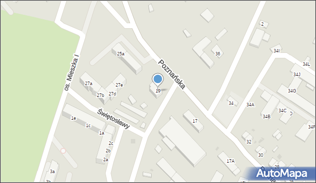 Góra, Poznańska, 19, mapa Góra