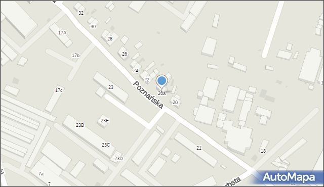 Góra, Poznańska, 20a, mapa Góra