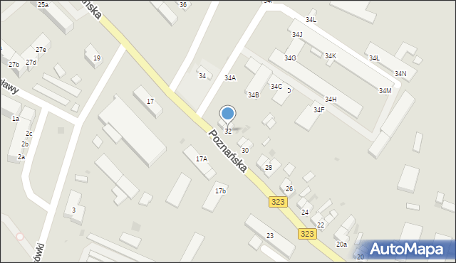 Góra, Poznańska, 32, mapa Góra