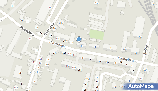 Góra, Poznańska, 8a, mapa Góra