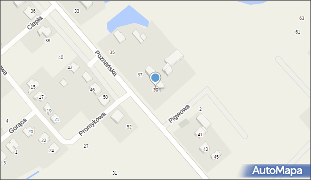 Góra, Poznańska, 39, mapa Góra