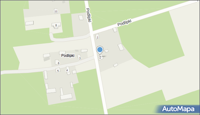 Górany, Podlipki, 2, mapa Górany