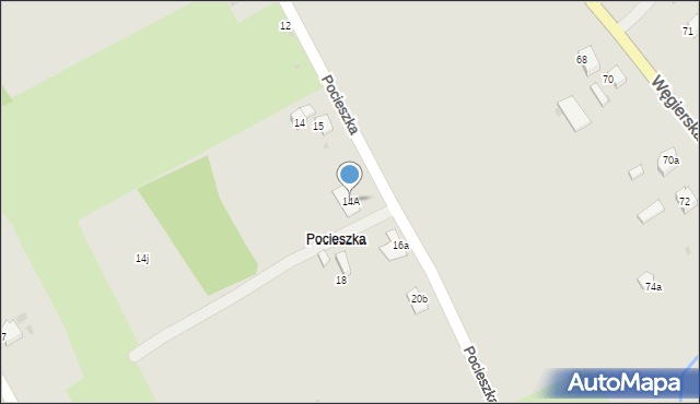 Gorlice, Pocieszka, 14A, mapa Gorlic