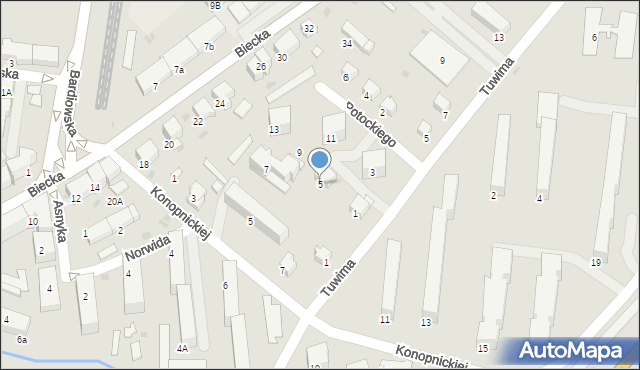 Gorlice, Potockiego Wacława, 5, mapa Gorlic