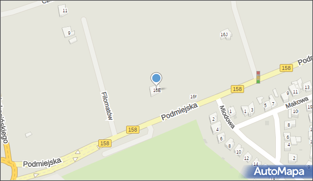 Gorzów Wielkopolski, Podmiejska, 16E, mapa Gorzów Wielkopolski