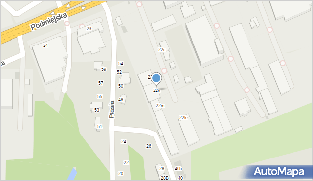 Gorzów Wielkopolski, Podmiejska, 22n, mapa Gorzów Wielkopolski