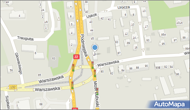 Gorzów Wielkopolski, Podmiejska, 47, mapa Gorzów Wielkopolski