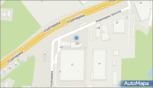 Gorzów Wielkopolski, Podmiejska Boczna, 12C, mapa Gorzów Wielkopolski