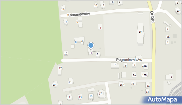 Gorzów Wielkopolski, Pograniczników, 4, mapa Gorzów Wielkopolski
