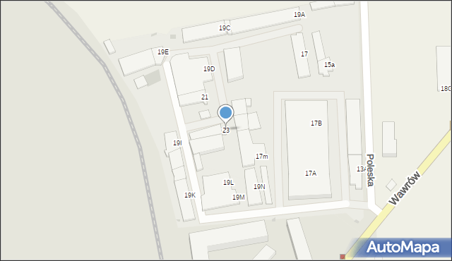 Gorzów Wielkopolski, Poleska, 23, mapa Gorzów Wielkopolski