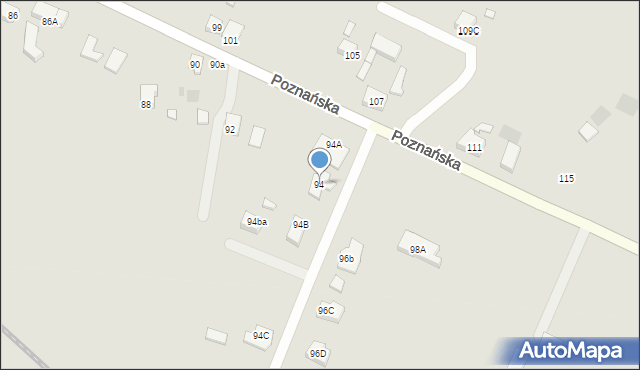 Gorzów Wielkopolski, Poznańska, 94, mapa Gorzów Wielkopolski