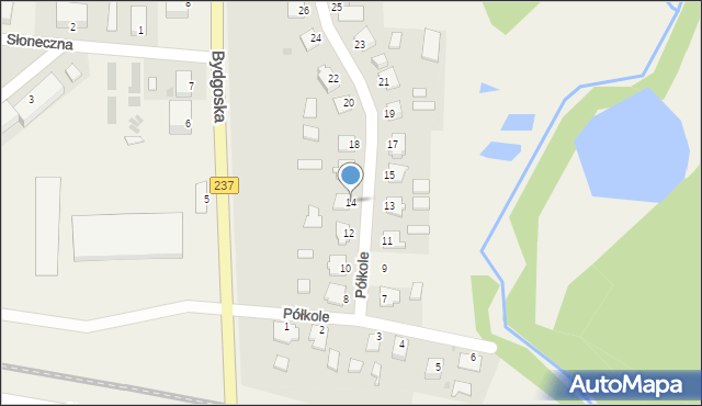 Gostycyn, Półkole, 14, mapa Gostycyn