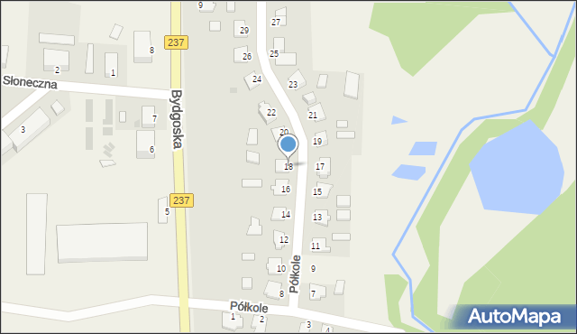 Gostycyn, Półkole, 18, mapa Gostycyn