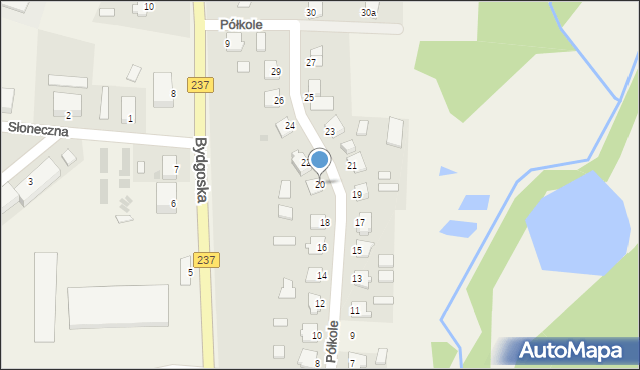 Gostycyn, Półkole, 20, mapa Gostycyn