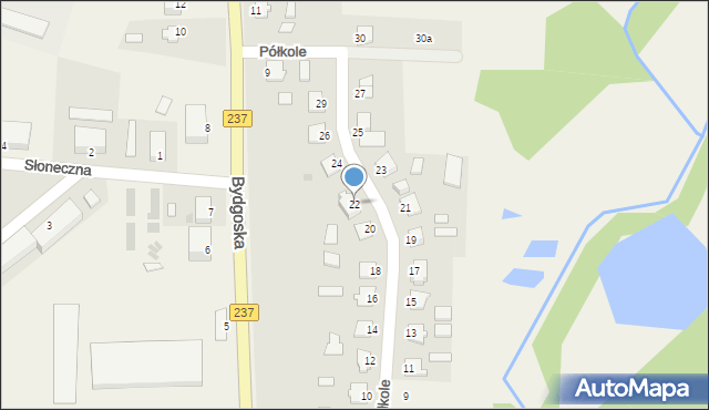 Gostycyn, Półkole, 22, mapa Gostycyn