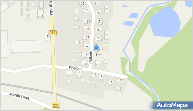 Gostycyn, Półkole, 9, mapa Gostycyn